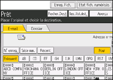Illustration de l'écran du panneau de commande
