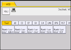 Illustration de l'écran du panneau de commande