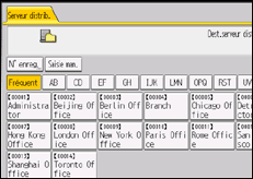 Illustration de l'écran du panneau de commande