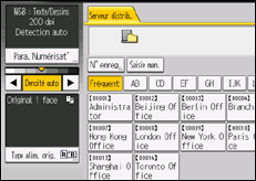 Illustration de l'écran du panneau de commande