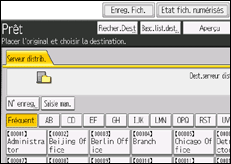 Illustration de l'écran du panneau de commande