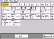Illustration de l'écran du panneau de commande