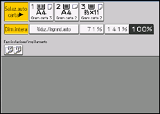 Illustrazione della schermata sul pannello di controllo