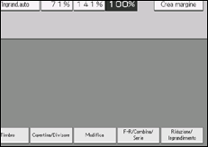 Illustrazione della schermata sul pannello di controllo