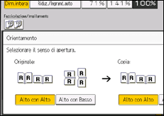 Illustrazione della schermata sul pannello di controllo