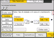 Illustrazione della schermata sul pannello di controllo
