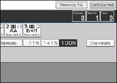 Illustrazione della schermata sul pannello di controllo