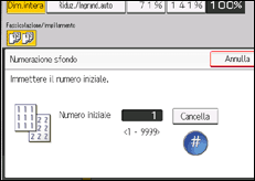 Illustrazione della schermata sul pannello di controllo