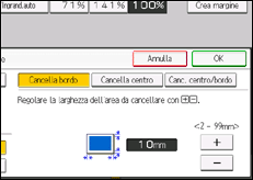 Illustrazione della schermata sul pannello di controllo