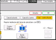 Illustrazione della schermata sul pannello di controllo