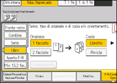 Illustrazione della schermata sul pannello di controllo