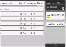 Illustrazione della schermata sul pannello di controllo