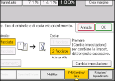 Illustrazione della schermata sul pannello di controllo