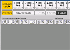 Illustrazione della schermata sul pannello di controllo