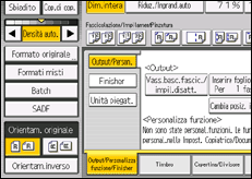 Illustrazione della schermata sul pannello di controllo
