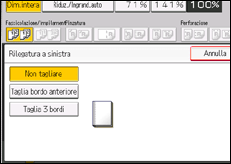 Illustrazione della schermata sul pannello di controllo