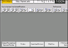 Illustrazione della schermata sul pannello di controllo