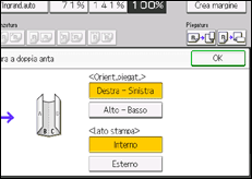 Illustrazione della schermata sul pannello di controllo