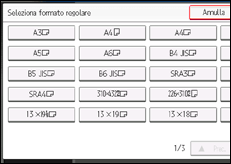 Illustrazione della schermata sul pannello di controllo