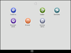 Illustrazione della schermata sul pannello di controllo