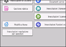 Illustrazione della schermata sul pannello di controllo