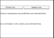 Illustrazione della schermata sul pannello di controllo