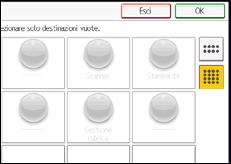 Illustrazione della schermata sul pannello di controllo