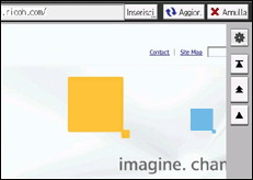 Illustrazione della schermata sul pannello di controllo