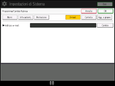 Illustrazione della schermata sul pannello di controllo