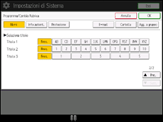 Illustrazione della schermata sul pannello di controllo