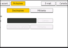 Illustrazione della schermata sul pannello di controllo