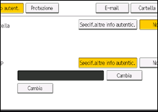 Illustrazione della schermata sul pannello di controllo