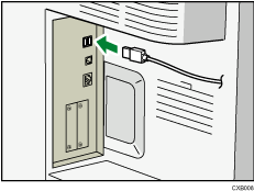 Illustrazione collegamento del cavo di interfaccia USB