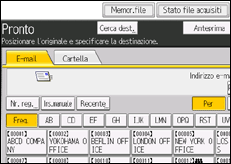 Illustrazione della schermata sul pannello di controllo