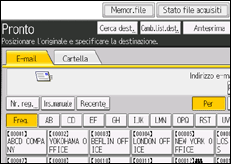 Illustrazione della schermata sul pannello di controllo