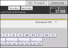 Illustrazione della schermata sul pannello di controllo
