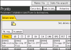 Illustrazione della schermata sul pannello di controllo