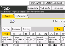 Illustrazione della schermata sul pannello di controllo