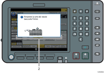 Illustrazione numerata schermata pannello di controllo