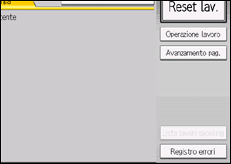 Illustrazione della schermata sul pannello di controllo