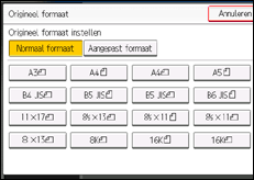 Schermafbeelding bedieningspaneel