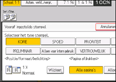 Schermafbeelding bedieningspaneel