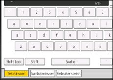 Schermafbeelding bedieningspaneel
