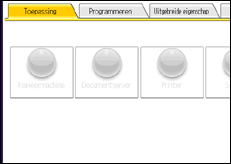 Schermafbeelding bedieningspaneel