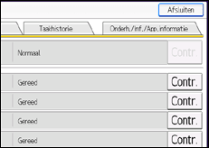 Schermafbeelding bedieningspaneel