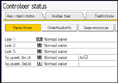 Schermafbeelding bedieningspaneel