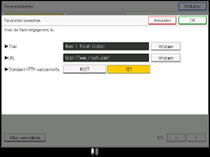 Schermafbeelding bedieningspaneel