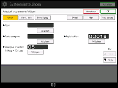 Schermafbeelding bedieningspaneel