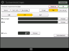 Schermafbeelding bedieningspaneel