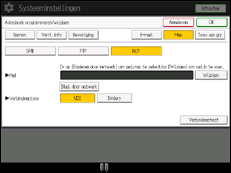 Schermafbeelding bedieningspaneel